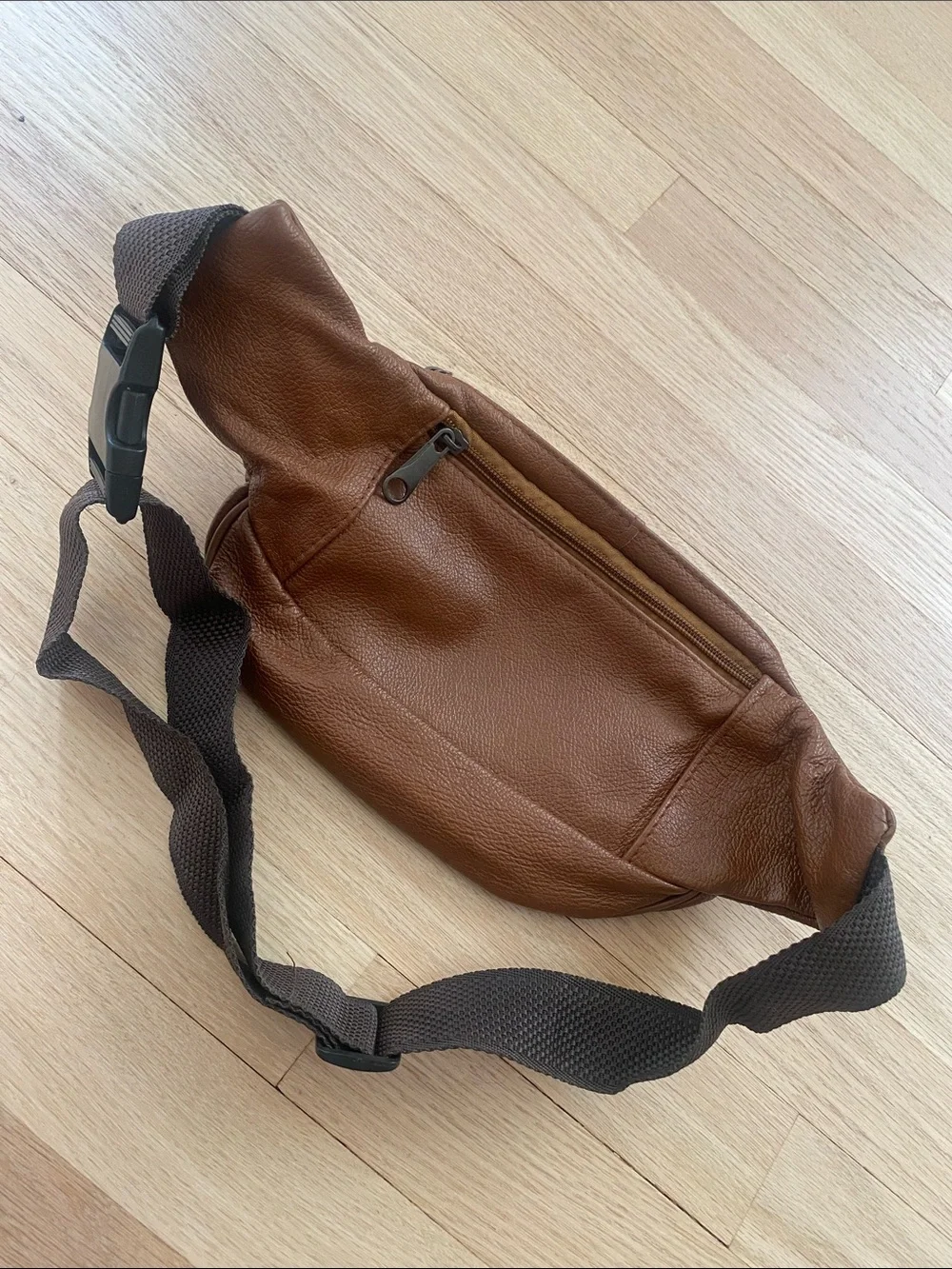 Brown Leather Waist Bag - Classic Hands-Free Carry